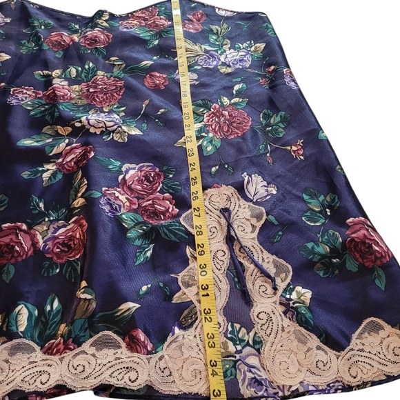 Vintage KATHERINE BISHOP Floral Lace Trim Nightie Chemise Size 3X Made in USA - Picture 10 of 13
